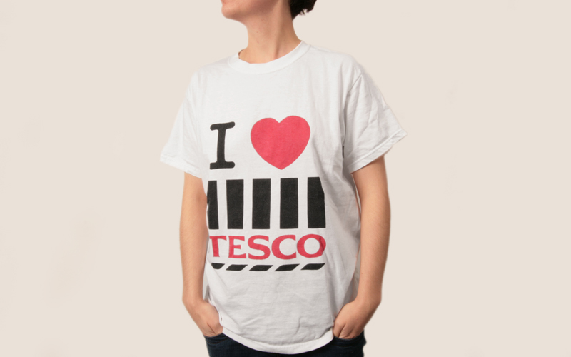 tesco red t shirt